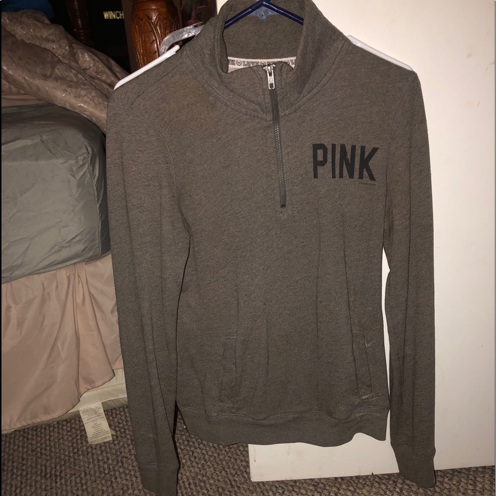 VS PINK quarter zip pull over XS
